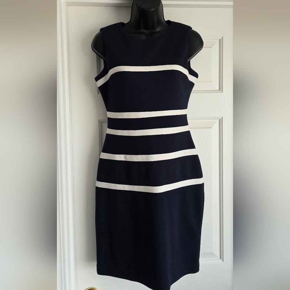 Tommy Hilfiger Navy Dress with White Stripes